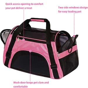Cat Carrier for Cats Soft-Sided Travel Pet Carrier for Cat with Wooden Padding Board Airline Approved — collection imagery