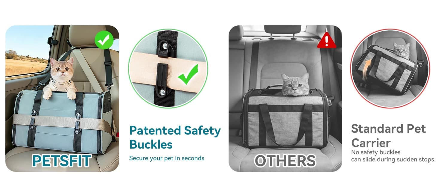 Cat Carrier Soft with Safety Buckles — collection imagery