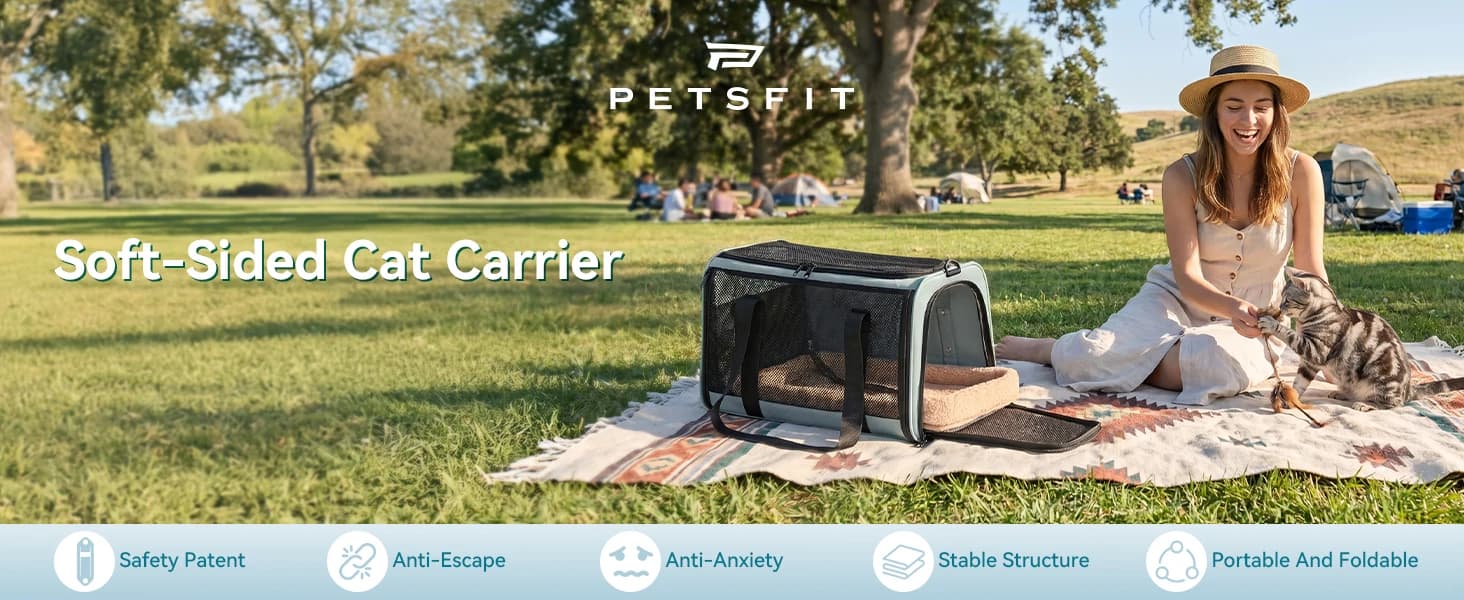Cat Carrier Soft with Safety Buckles — product details