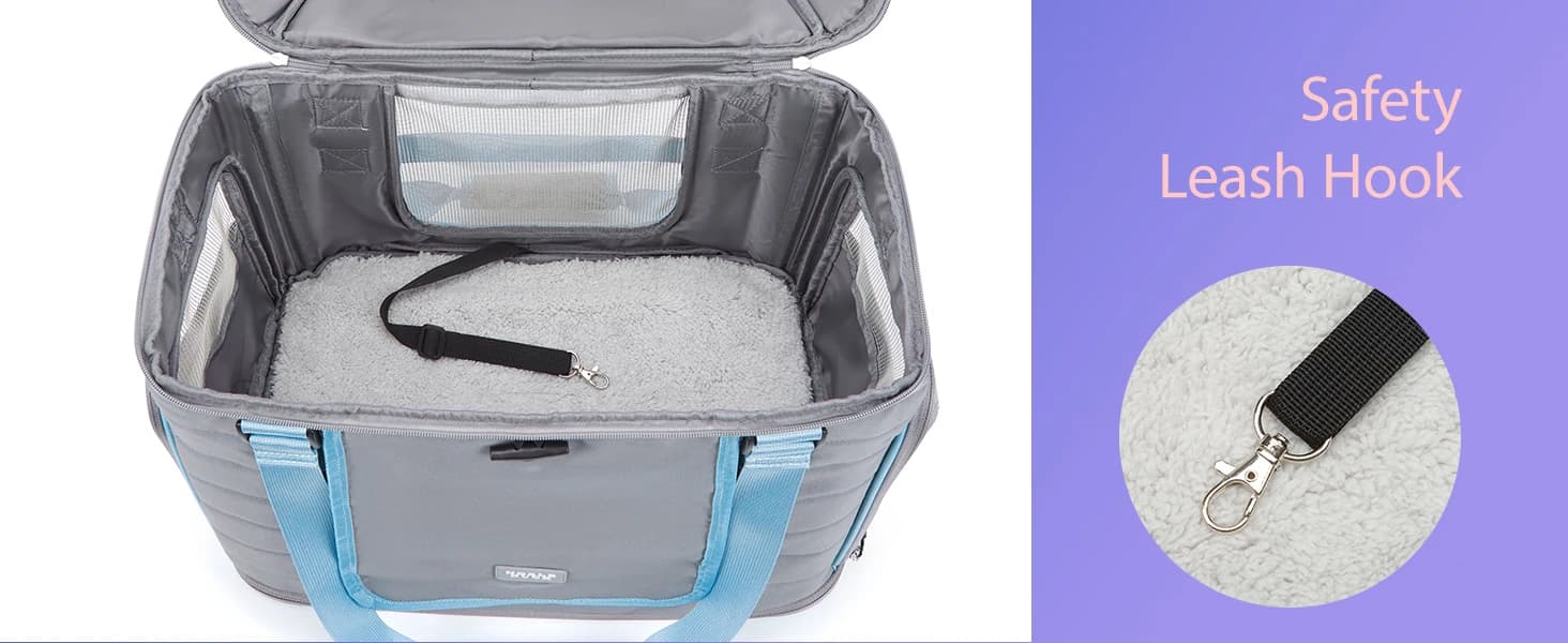 Top-Expandable Pet Carrier: Airline Approved Pet Travel Bag for Cats/Dogs Up to 20 Lbs | Soft-Sided — Safety Meets Comfort