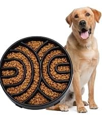 Slow Feeder Dog Bowls for Large Medium Dog Non Slip Maze Puzzle Bowl Pet Slower Food Feeding Dishes Interactive — collection imagery