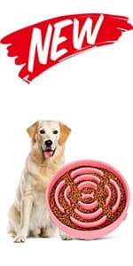 Dog Slow Feeder - Reduce Slip Puzzle Bowl for Raised Pet Feeders - Interactive Bloat Stop Elevated Diners — product details