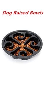Dog Slow Feeder - Reduce Slip Puzzle Bowl for Raised Pet Feeders - Interactive Bloat Stop Elevated Diners — product details
