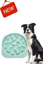 Dog Slow Feeder - Reduce Slip Puzzle Bowl for Raised Pet Feeders - Interactive Bloat Stop Elevated Diners — product details