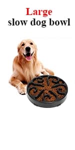 Dog Slow Feeder - Reduce Slip Puzzle Bowl for Raised Pet Feeders - Interactive Bloat Stop Elevated Diners — product details