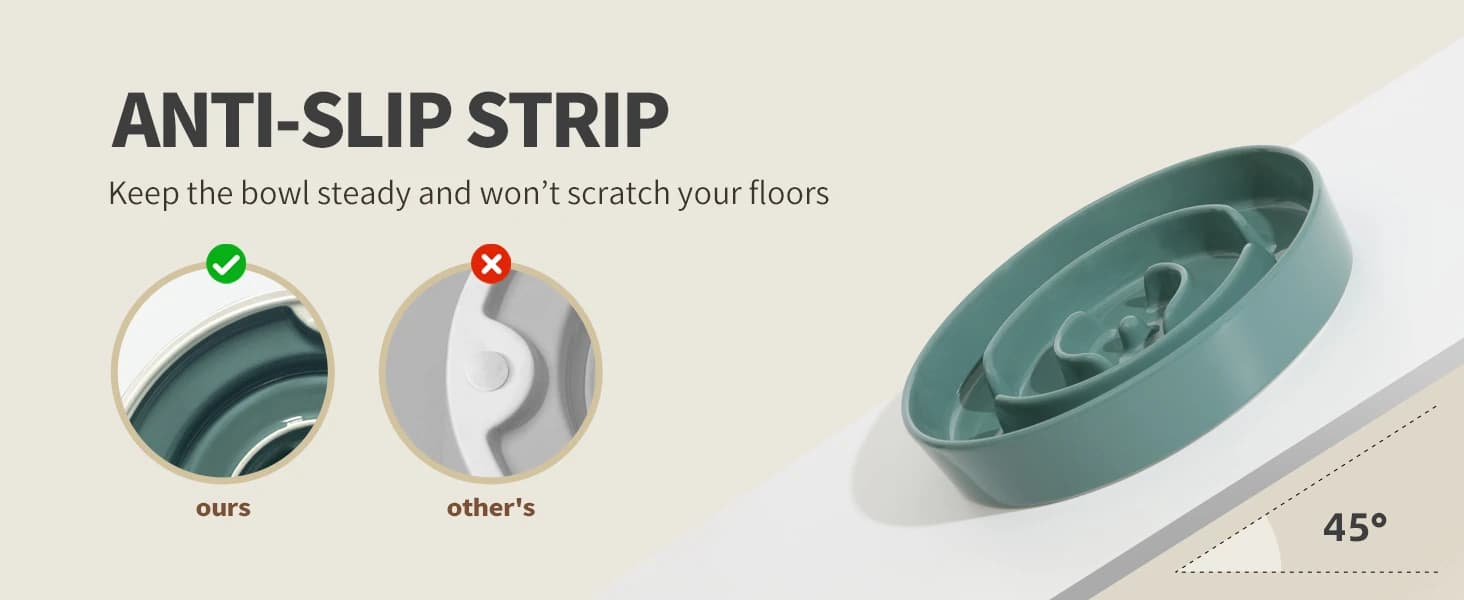 Ceramic Slow Feeder Bowls for Dogs — 8.3 in Slow Feeder for Medium Breed — product details