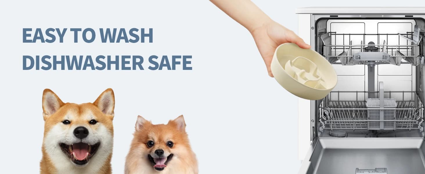 Ceramic Slow Feeder Bowls for Dogs — 8.3 in Slow Feeder for Medium Breed — product details
