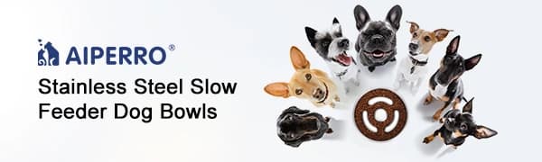 Slow Feeder Dog Bowl Stainless Steel — Metal Non-Slip Dog Food Bowls — product details