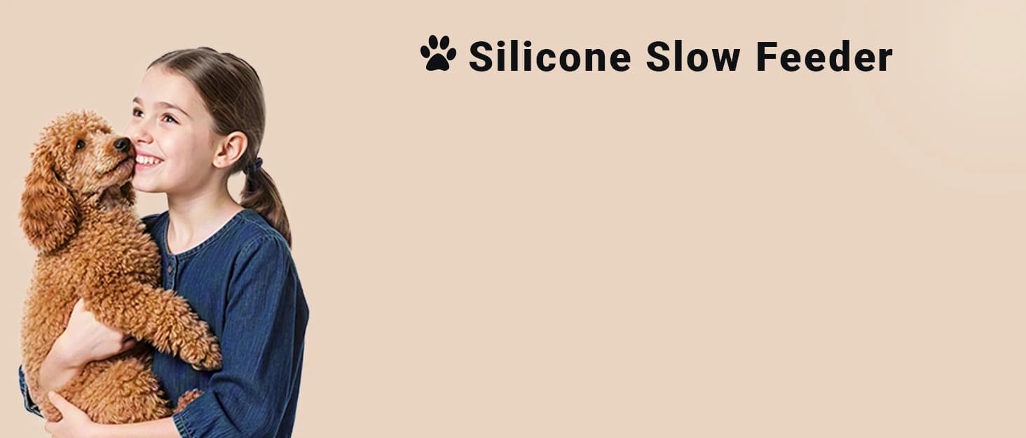 Slow Feeder Dog Bowls, Dishwasher Microwave Safe Silicone Puppy Puzzle Bowl with Non-Slip Design for Eating — collection imagery