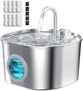 Stainless Steel Cat Water Fountain: Pet Fountains for Cats/Dog Indoor 74oz — collection imagery