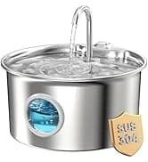 Cat Water Fountain Stainless Steel: Cat Fountain for Drinking - 88oz/2.6L — collection imagery
