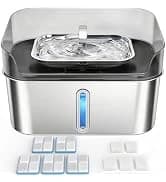 No Spill Dog Water Fountain Stainless Steel — Large 8L/2.1Gal Ultra Quiet — collection imagery