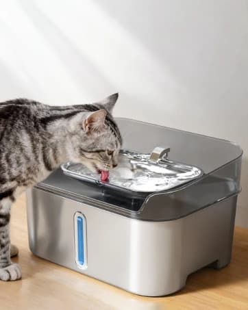 No Spill Dog Water Fountain Stainless Steel — Large 8L/2.1Gal Ultra Quiet — collection imagery
