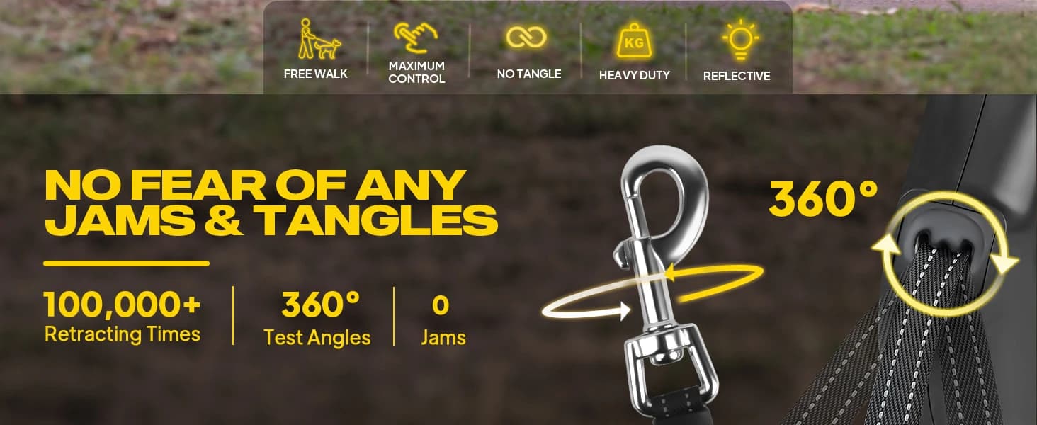 Retractable Dog Leash — 16 ft Dog Walking Leash for Small Dogs up to 26 lbs — product details