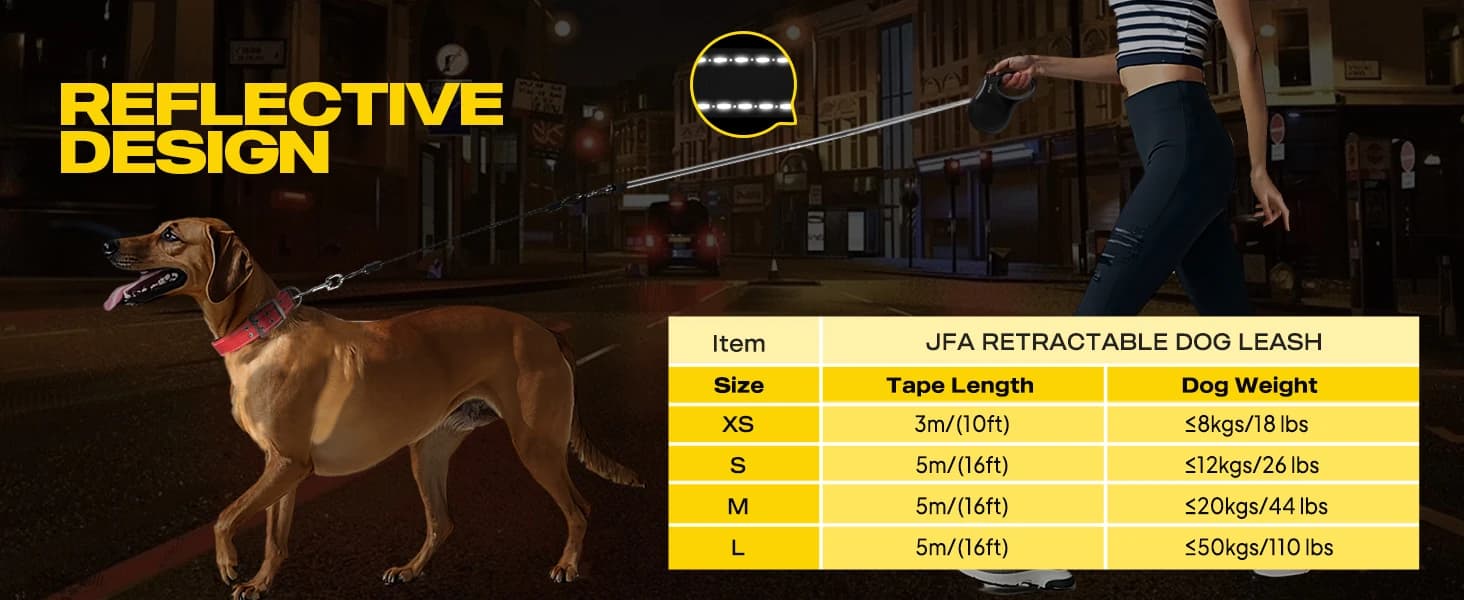 Retractable Dog Leash — 16 ft Dog Walking Leash for Small Dogs up to 26 lbs — product details