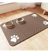 Pet Feeding Mat-Absorbent Pet Placemat for Food and Water Bowl — collection imagery