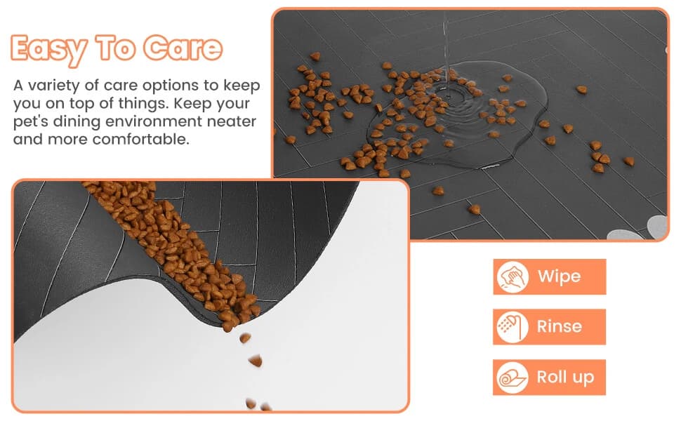 Pet Feeding Mat-Absorbent Pet Placemat for Food and Water Bowl — product details