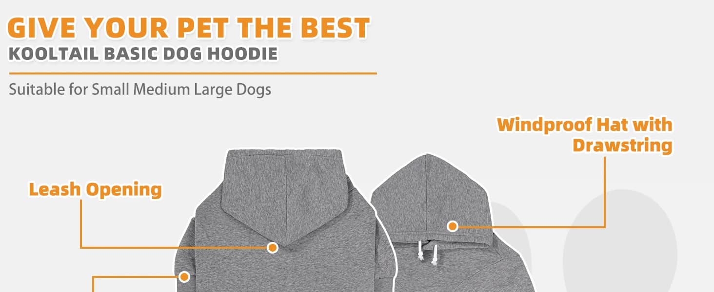 Dog Hoodie for Large Medium Small Dogs — product details
