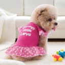 4 Pieces Dog Dress Shirt Puppy Clothes for Small Girl Cute Doggie Dresses Summer Clothes Apparel for Dogs and