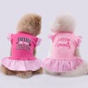 4 Pieces Dog Dress Shirt Puppy Clothes for Small Girl Cute Doggie Dresses Summer Clothes Apparel for Dogs and