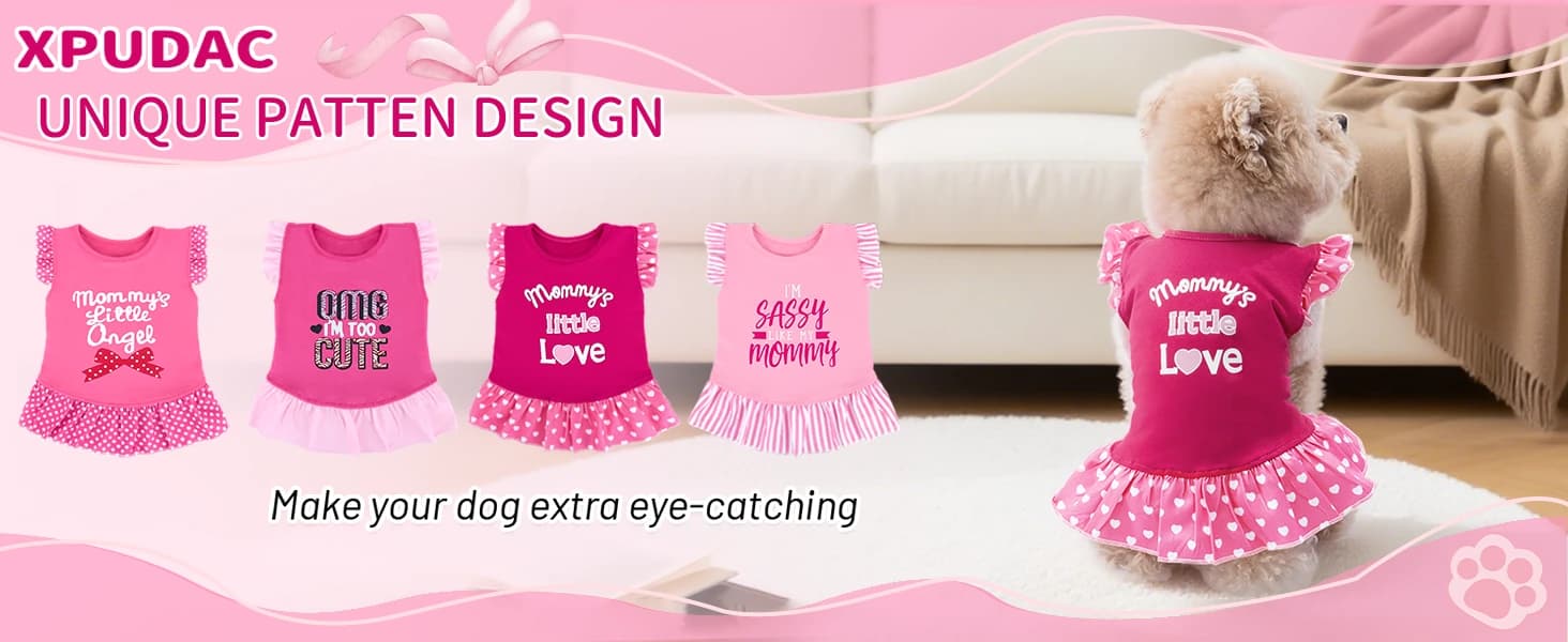 4 Pieces Dog Dress Shirt Puppy Clothes for Small Girl Cute Doggie Dresses Summer Clothes Apparel for Dogs and — product details