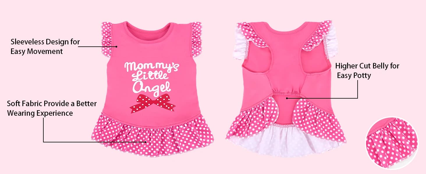 4 Pieces Dog Dress Shirt Puppy Clothes for Small Girl Cute Doggie Dresses Summer Clothes Apparel for Dogs and — product details