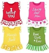 4 Pieces Dog Dress Shirt Puppy Clothes for Small Girl Cute Doggie Dresses Summer Clothes Apparel for Dogs and — collection imagery