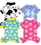 4 Pieces Dog Dress Shirt Puppy Clothes for Small Girl Cute Doggie Dresses Summer Clothes Apparel for Dogs and — collection imagery