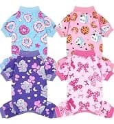 4 Pieces Dog Dress Shirt Puppy Clothes for Small Girl Cute Doggie Dresses Summer Clothes Apparel for Dogs and — collection imagery