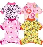 4 Pieces Dog Dress Shirt Puppy Clothes for Small Girl Cute Doggie Dresses Summer Clothes Apparel for Dogs and — collection imagery