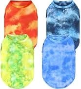 4 Pieces Dog Dress Shirt Puppy Clothes for Small Girl Cute Doggie Dresses Summer Clothes Apparel for Dogs and — collection imagery
