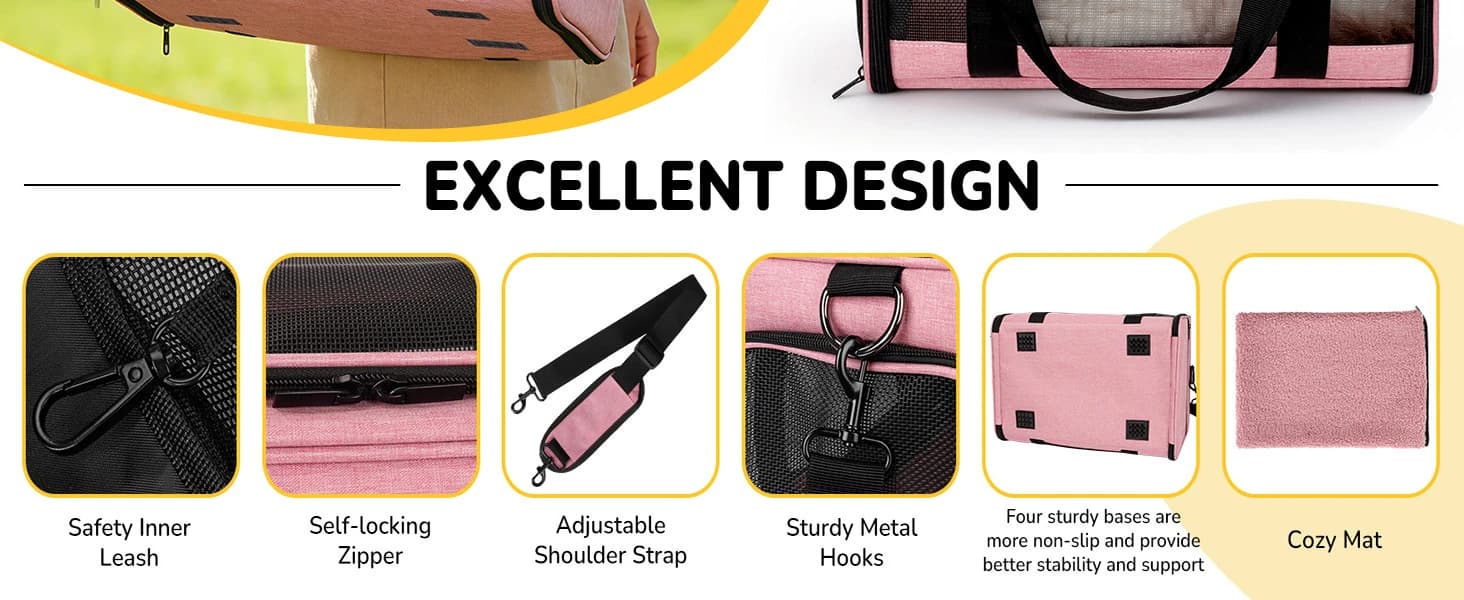Cat Carrier Dog Carrier for Pets Up to 16 Lbs — product details