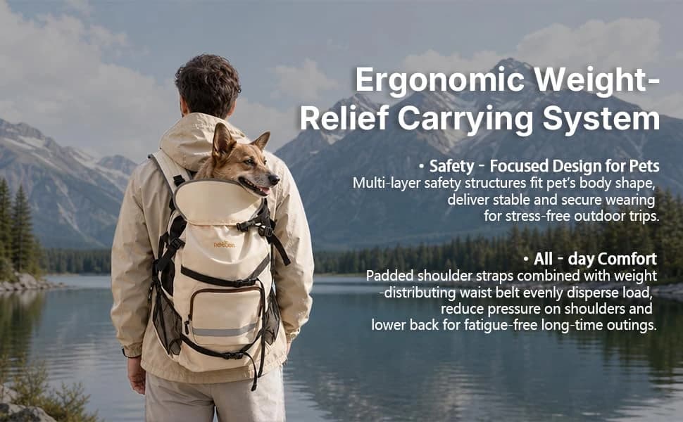 Waterproof 900D Nylon Dog Backpack Carrier for Medium Dogs Under 30 lb — product details