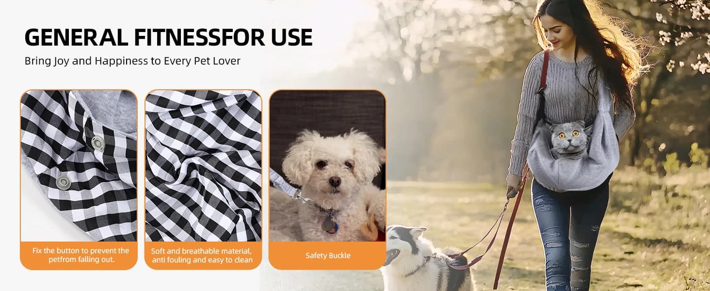 Dog and Cats Carrier Sling — Puppy Small Pet Carrier with Storage Pocket — product details