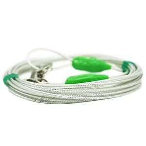 25ft Reflective Tie-Out Cable for Small Dogs Up to 35 Pounds — Extra Strength