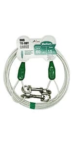 25ft Reflective Tie-Out Cable for Small Dogs Up to 35 Pounds — product details