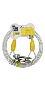 25ft Reflective Tie-Out Cable for Small Dogs Up to 35 Pounds — product details