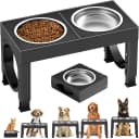 Elevated Dog Bowls Large Breed Raised Dogs Bowl Stand Large/Medium Sized Dog Stainless Steel Food Water Bowl