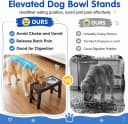 Elevated Dog Bowls Large Breed Raised Dogs Bowl Stand Large/Medium Sized Dog Stainless Steel Food Water Bowl