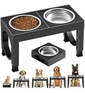 Elevated Dog Bowls Large Breed Raised Dogs Bowl Stand Large/Medium Sized Dog Stainless Steel Food Water Bowl — collection imagery
