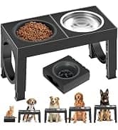 Elevated Dog Bowls Large Breed Raised Dogs Bowl Stand Large/Medium Sized Dog Stainless Steel Food Water Bowl — collection imagery