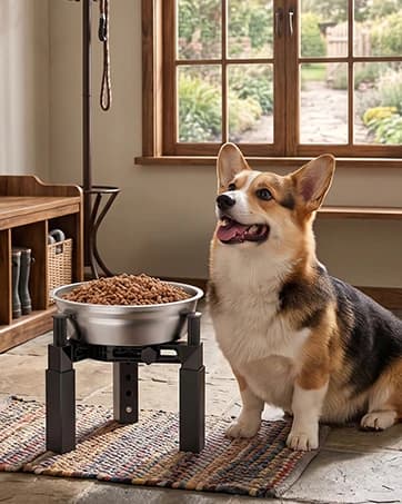 Elevated Dog Bowls Large Breed Raised Dogs Bowl Stand Large/Medium Sized Dog Stainless Steel Food Water Bowl — collection imagery