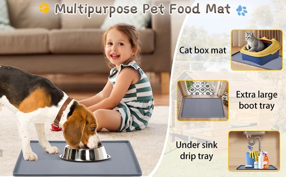 Silicone Cat and Dog Food Mat for Floors Waterproof — product details