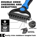 Professional 3PCS Self Cleaning Slicker Brush and Pet Grooming Rake & Flea Comb for Dogs