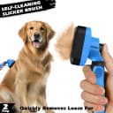 Professional 3PCS Self Cleaning Slicker Brush and Pet Grooming Rake & Flea Comb for Dogs