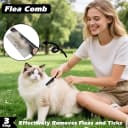 Professional 3PCS Self Cleaning Slicker Brush and Pet Grooming Rake & Flea Comb for Dogs