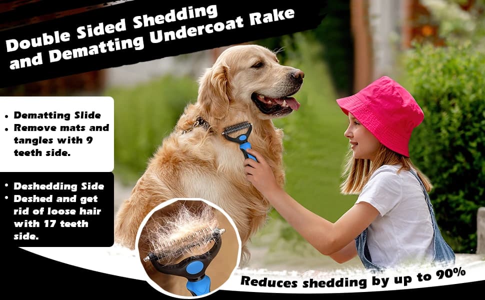 Professional 3PCS Self Cleaning Slicker Brush and Pet Grooming Rake & Flea Comb for Dogs — product details