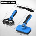 Professional 3PCS Self Cleaning Slicker Brush and Pet Grooming Rake & Flea Comb for Dogs