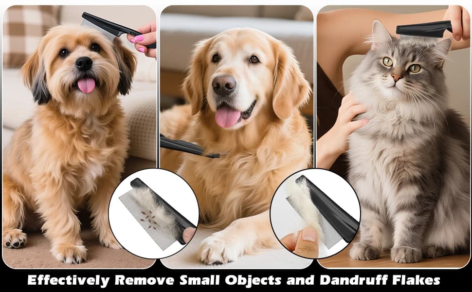 Professional 3PCS Self Cleaning Slicker Brush and Pet Grooming Rake & Flea Comb for Dogs — product details
