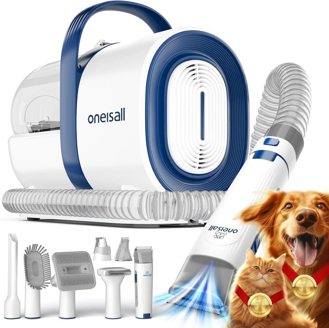 Dog Grooming Vacuum,7 in 1 Grooming kit Tools with Low Noise